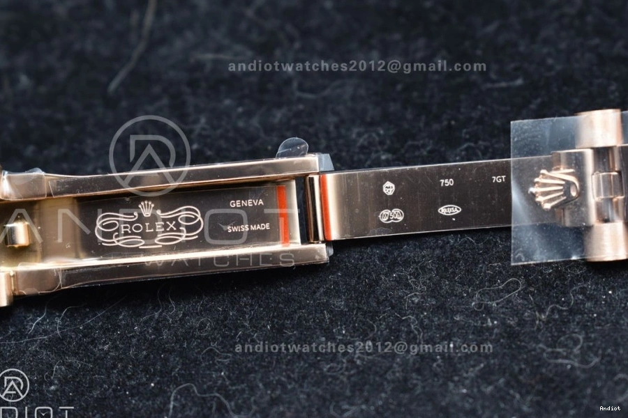 President RG On Crystal Markers GMF Dial Bracelet 40 DayDate 904L A3255 Steel Meteorite 0203